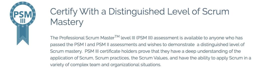 PSM III?—?Distinguished Level of Scrum Mastery